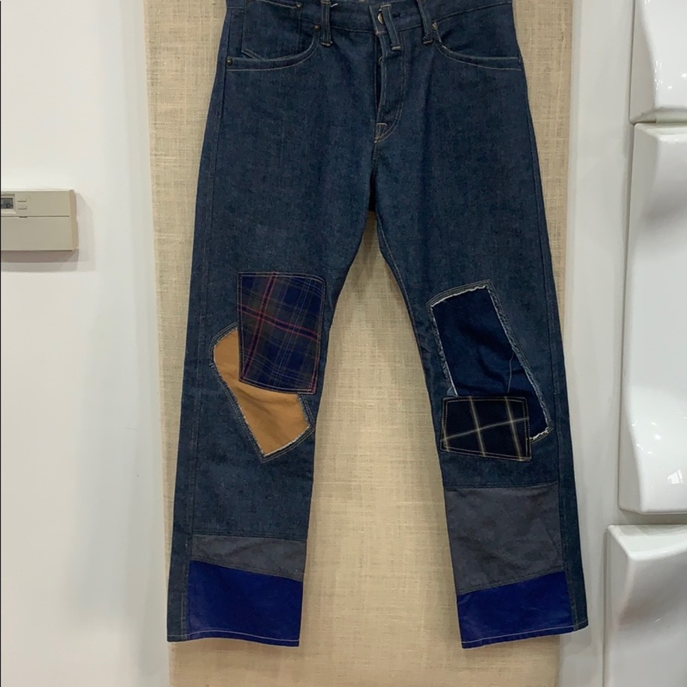 Worn Once Patchwork Jeans - image 1